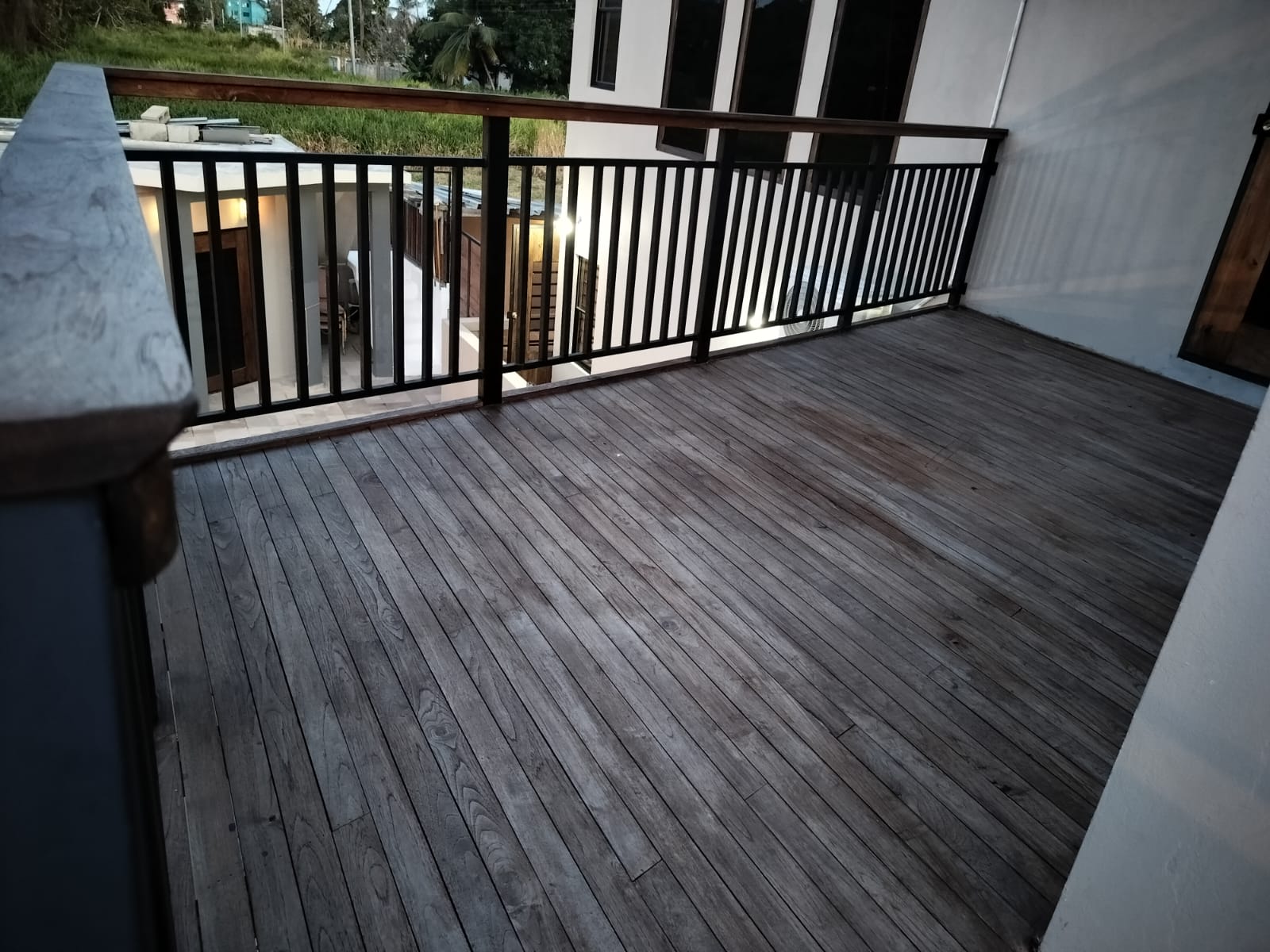 Outdoor teak furniture at Mayaro Beach House Rachel's Retreat