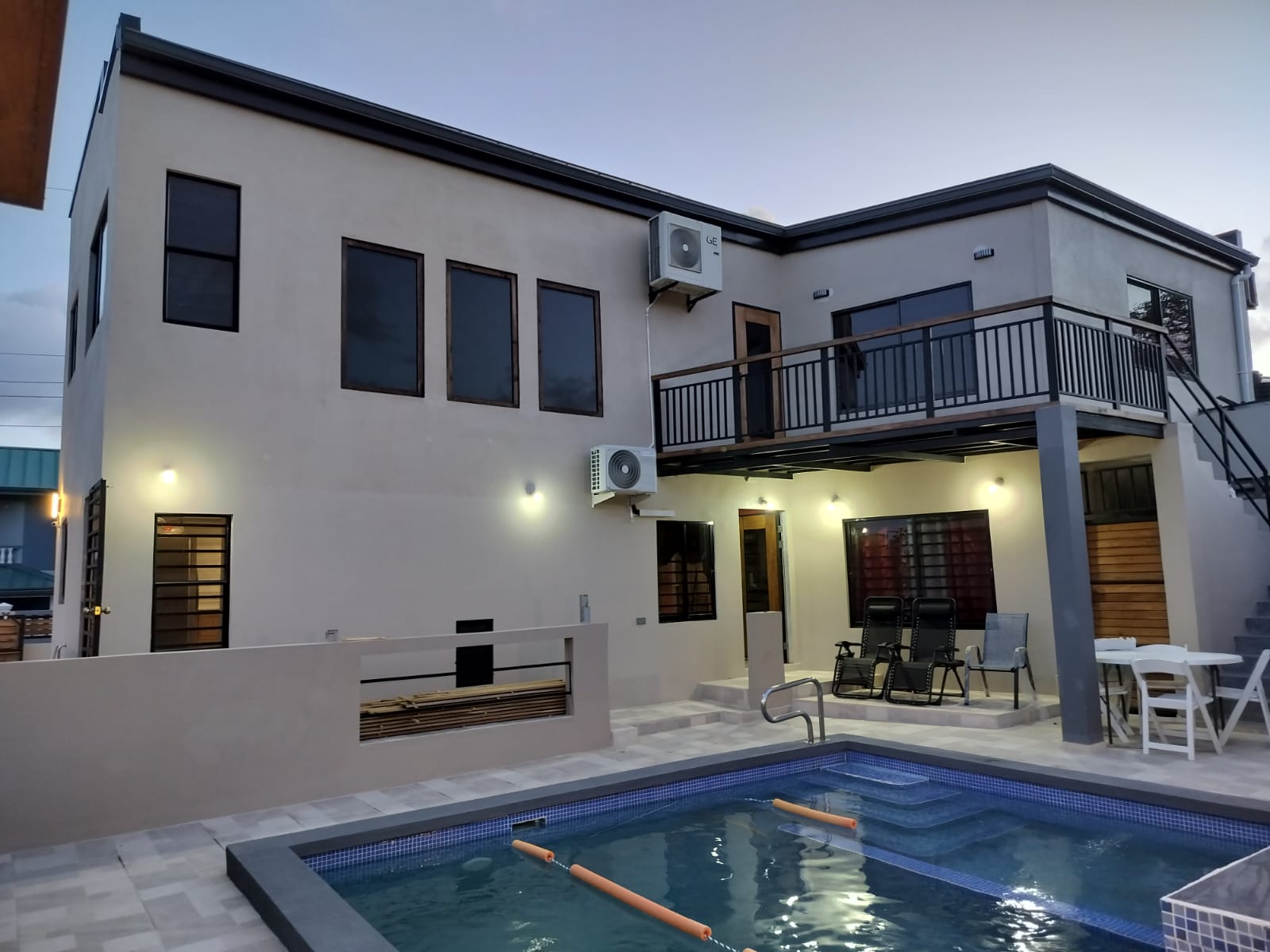 Beautiful view of swimming pool at the back of Rachel's Retreat Mayaro Beach House